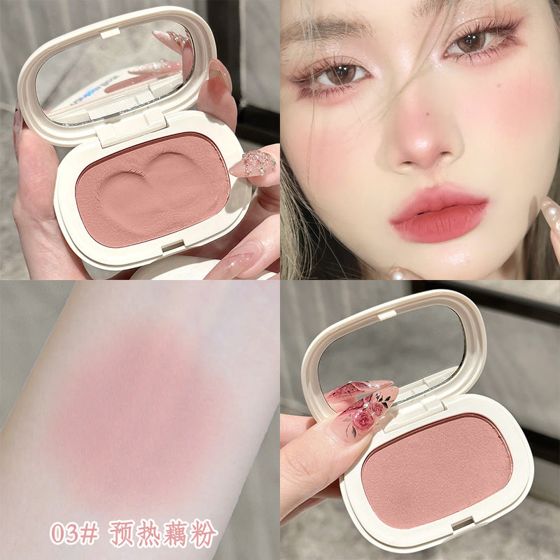 Phantom bear cloud soft blush low saturation shrinking and expanding color cute korean white matte blush cream