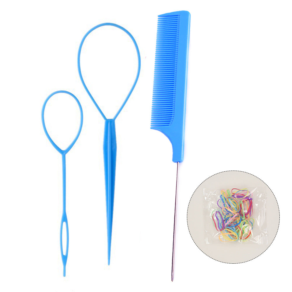 Pointed tail comb, hair pin, rubber band, hair curler suit, hair braiding tool, steel needle comb, ball head hairdressing styling supplies