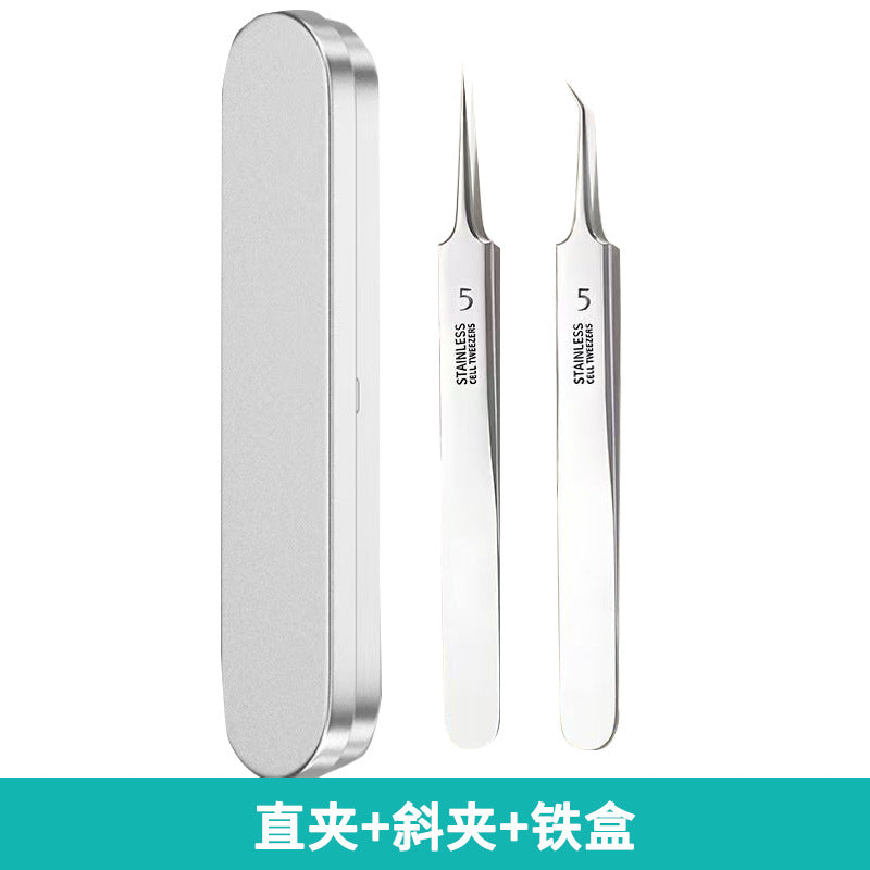 Factory direct stainless steel blackhead remover kit - includes ultra-fine tweezers, blackhead extractor, and acne pimple popping tool