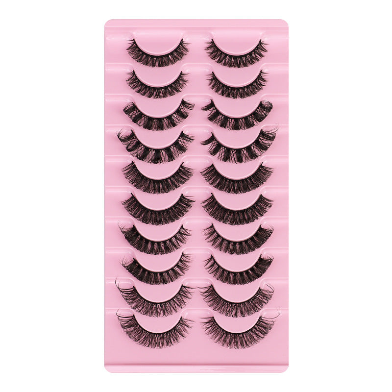 European and american segmented false eyelashes russian volume 3dstereo large curvature european and american thick false eyelashes glue style