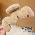 Brown color stuffed gripper large hair hair clip female back of head eleganceelegantnew arrival shark clip headwear