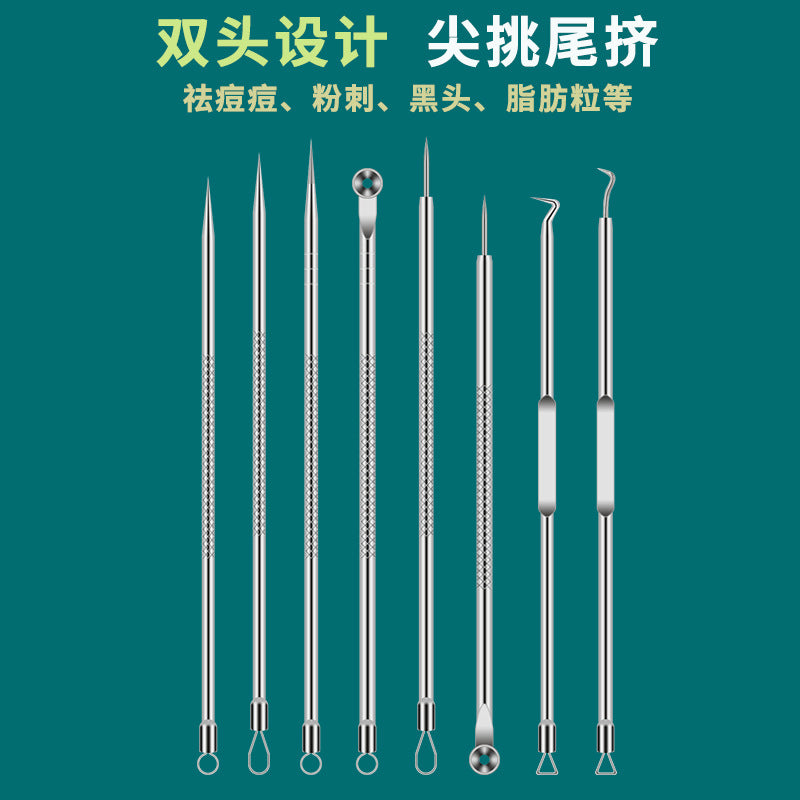 Blackhead remover kit with acne needle & tweezers - precision blackhead extractor & pimple popper tool