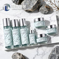 Customized high-end cosmetic glass bottles, straight-sided round bottles, 120ml lotion glass set bottles, cream and lotion dispensing bottles