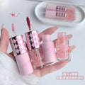 Gege bear velvet mist double-ended lip glaze - matte, shimmer, and glossy lipstick for a flawless, brightening finish