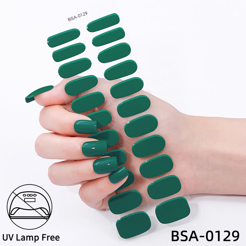 no-bake gel manicure stickers waterprooffashionpure color nail stickers no cure gel nail wraps