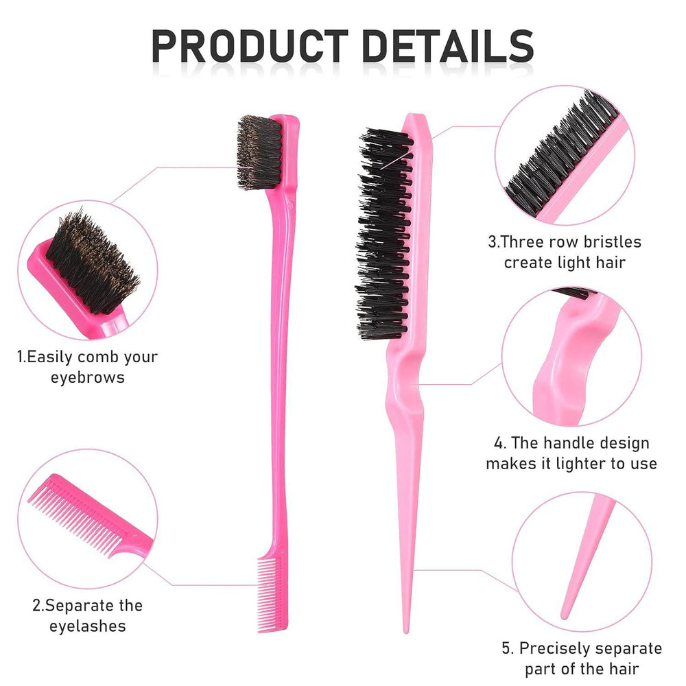 Hairdressing comb, three rows of pointed tail comb, fluffy hair, hair comb, hair cleaning tool, various combs, cleaning brush