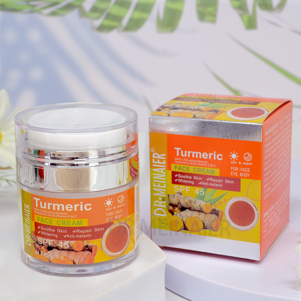 hyaluronic acid collagen facial cream hydrating and moisturizing turmeric retinol moisturizing cream 50g foreign trade wholesale