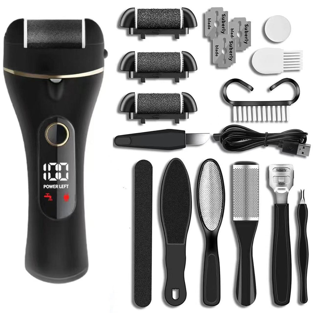 New automatic electric foot file - removes dead skin, calluses, and hard skin. perfect for home use - foot scrubber for heels and feet