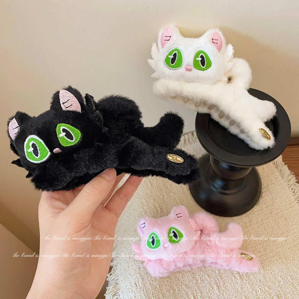 New arrivalk-stylestuffedstereo cat scratch clip cute hair shark clip hair clip female back of head hair scratch