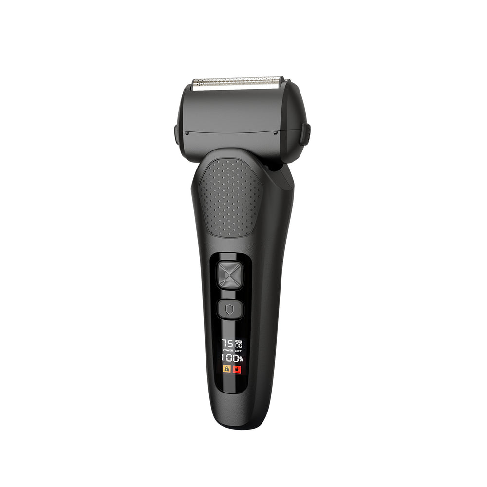 Three-speed high-power reciprocating shaver rechargeable digital display electric beard shaver full body washable three-blade head