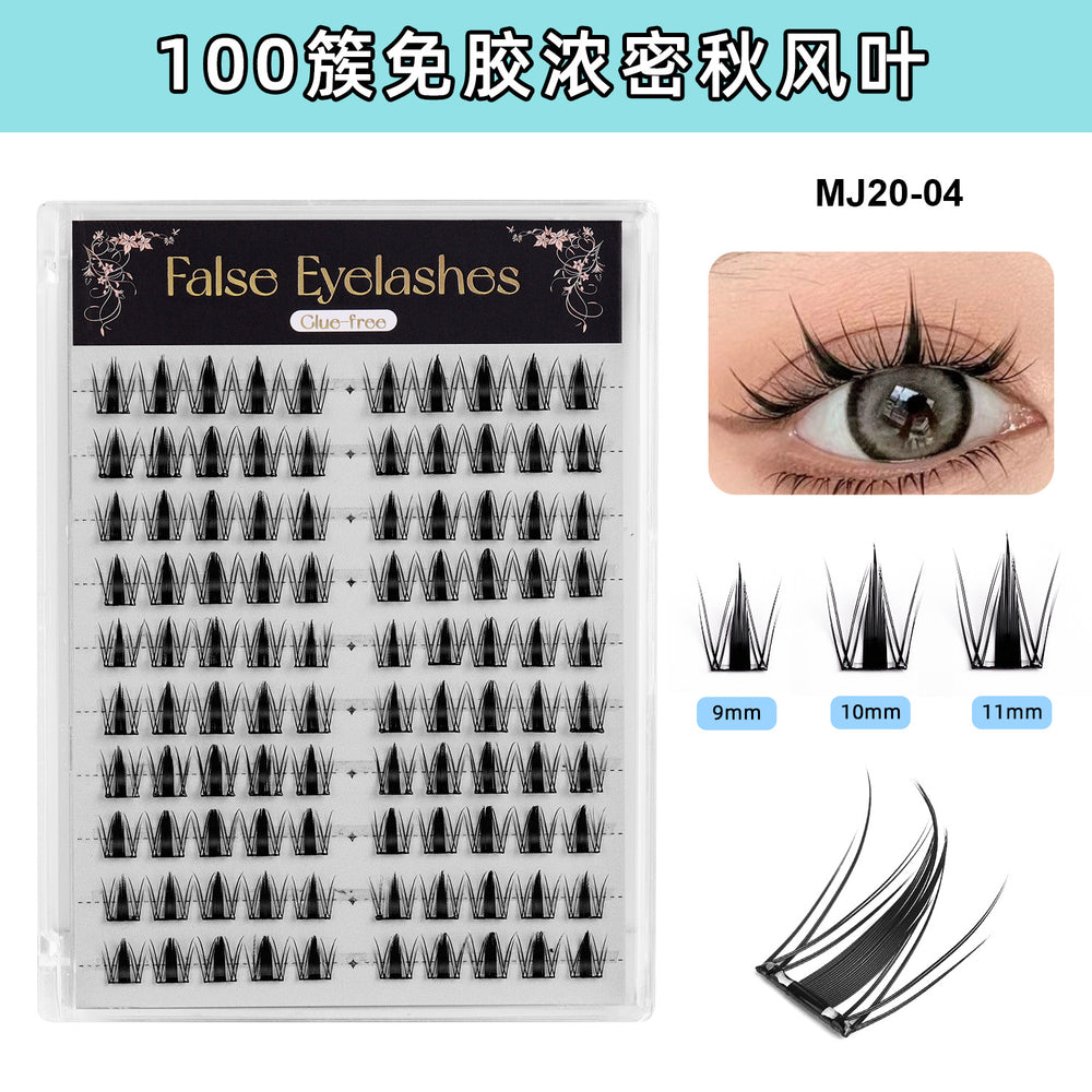 Pindu glue-free false eyelashes full series natureartificial free removable eyelashes whole cluster fox false eyelashes factory batch