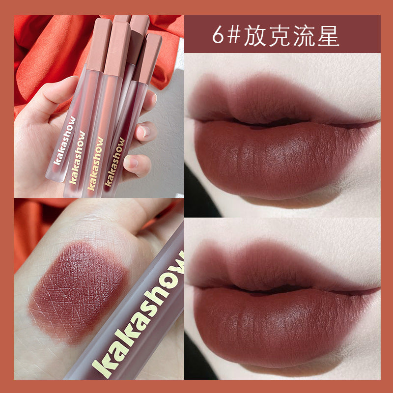 Kakashow powder mist silky lip glaze velvet matte matte student daily makeup whitening waterproof not easy to fade