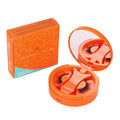 Ready-to-ship orange charm magnetic false eyelashes - all-in-one box. wholesale amazon us & european style dense, small round magnet eyelashes