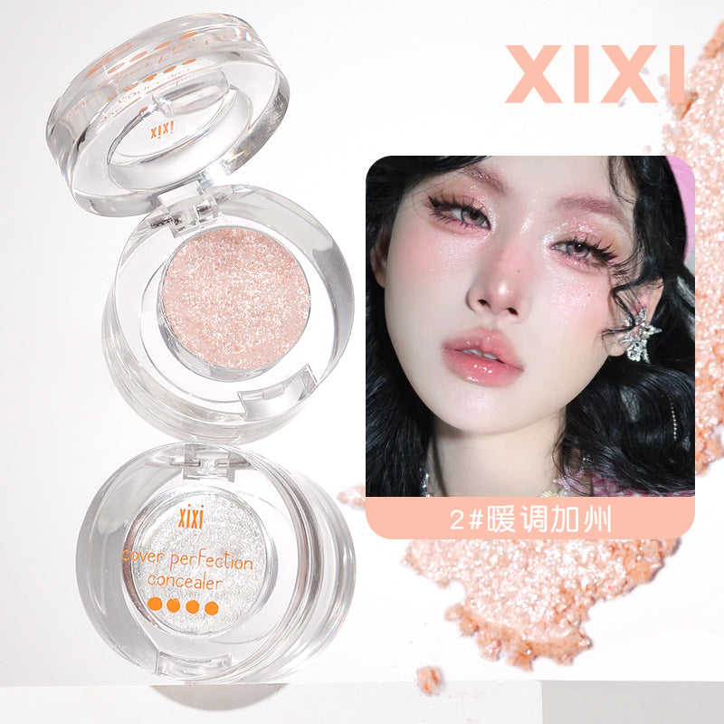 Xixi broken star fireworks highlight eyeshadow pearlescent sparkling silky silky brightening polarized mashed potato single color eyeshadow