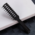 New arrivalmen oil head styling comb black plastic cut out comb fluffy styling nine-row comb scalp massage rib comb
