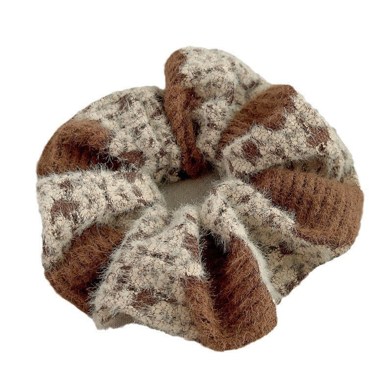Fall and winternew arrivaldouble wool large intestine hair tiefrenchretroclassy headband ponytail rubber band hair accessories wholesale