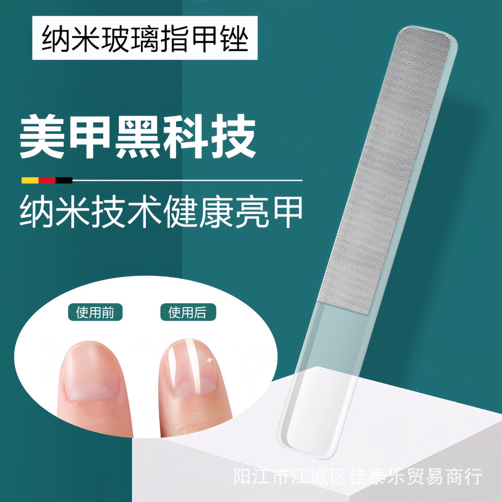 Ready-to-ship nano glass nail file - shaping, sanding, polishing strip - double-sided crystal sanding file - nail art tool