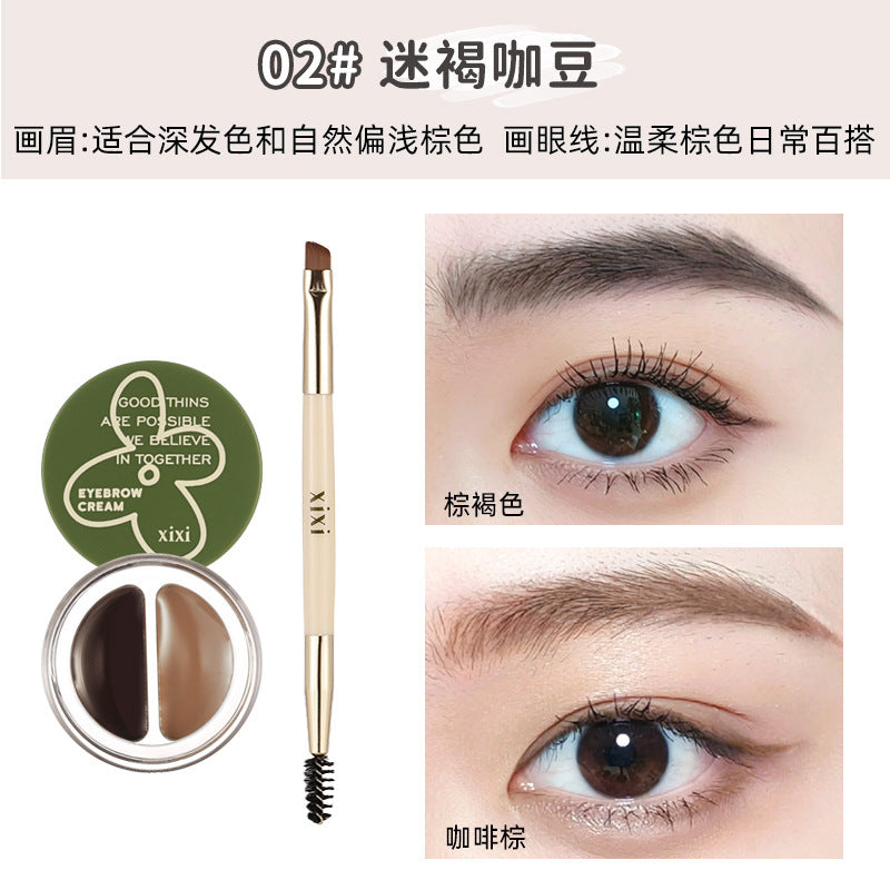Xixi long-lasting hair-styling eyebrow cream eyeliner eyebrow makeup pen two-in-one waterproof non-smudge eyebrow tool for beginners