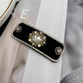Classy diamond-encrusted flocking round hair clip classy side bangs clip retroelegant hair accessories bb clip bangs clip