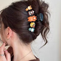 Bear claw clip - orange - 12cm