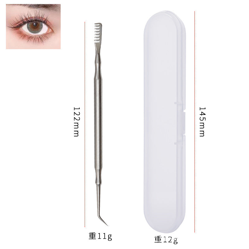 Stainless steel eyelash curler with comb - eyelash perm & lifting tool - eyelash extension & styling aid - wholesale