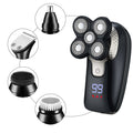 Five-in-one bald head handy gadget five-blade rotate shaver nose hair device bald head machine shaving head washable trimmer