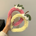 Fruit stuffed eye headband cute cartoon pear strawberry hairpin vitality girl high skull top headband hair tie hair accessories