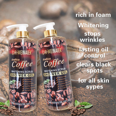 coffee scrub shower gel 1000ml brightening and moisturizing bubble shower gel deep cleansing and moisturizing export