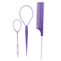 Pointed tail comb, hair pulling needle, pattern hair curler suit, hair braiding tool, steel needle comb, ball head hairdressing styling supplies