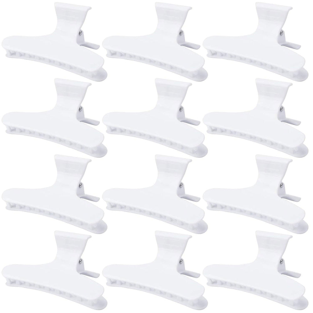 Amazon 12-piece butterfly clip non-slip styling claw hair clips for women and girls (multi-color) - hair styling tool for flyaways
