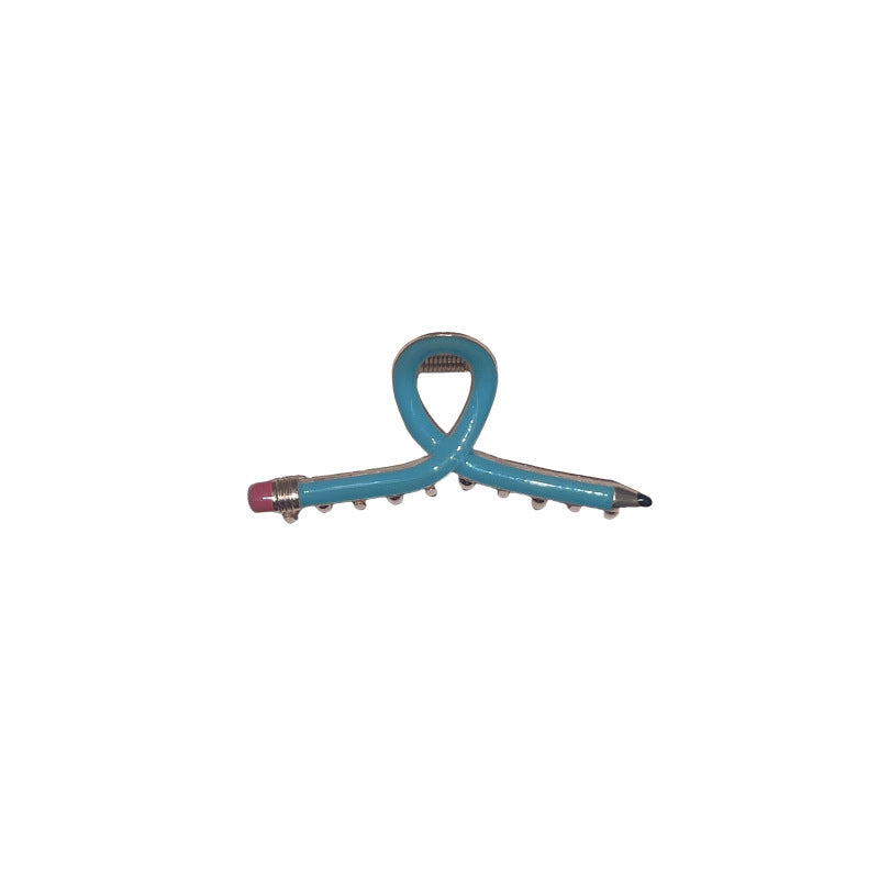 Colorful oil dripping korean cross-border fashionfashioncasual pencil classy women's back of the head shark multi-color hair grip