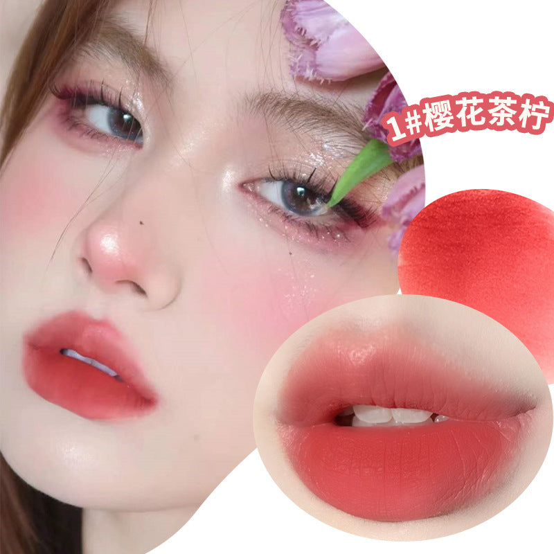 Xixi muyun mist lip mud lip glaze for women matte matte waterproof not easy to fade non-stick cup no makeup white lipstick