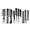 hairdressing comb suitthickened pointed tail comb hairdressing comb hair salon styling comb ten-piece set in stock