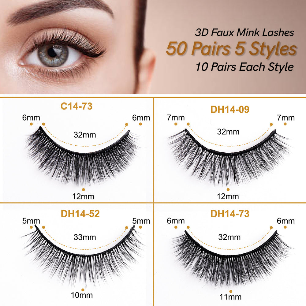 Export fashion fake eyelashes nature slim 5 pairs pack imitation mink hair whole cluster artificial stage eyelashes one piece