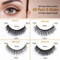 Export fashion fake eyelashes nature slim 5 pairs pack imitation mink hair whole cluster artificial stage eyelashes one piece