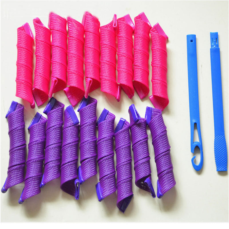 30cm non-damaging hair curler diy magic curl spiral curling barrel manufacturer wholesale curling tool small curl