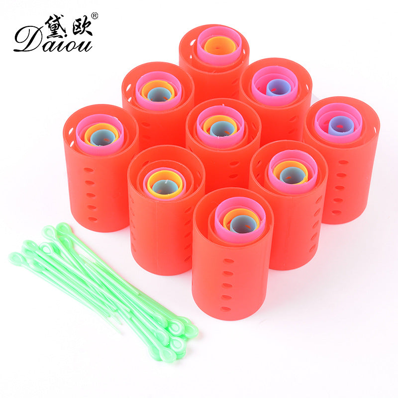Amazon light tube hair curler multi-size suit hair styling tool plastic light tube curling iron with free pins