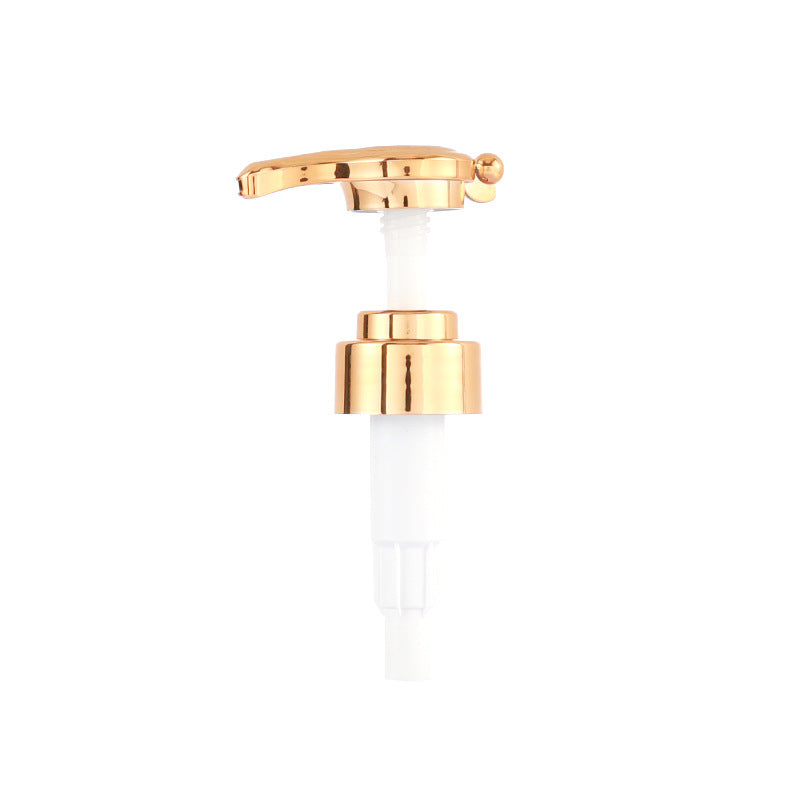 Ready-to-ship premium electroplated pump head - 33/410 plastic lotion pump - press-type personal care threaded hexagonal pump