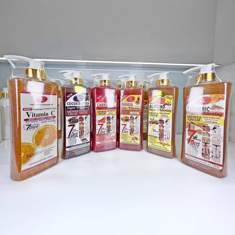 Export carrot scrub shower gel 1000ml rich foam vc long-lasting fragrance vitamin c shower gel