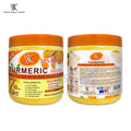 turmeric body scrub - softens cuticles, removes keratosis pilaris (chicken skin), moisturizes, brightens skin, cleansing bath & shower salt 350g