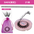 hot-selling full strip pair, mixed natural thick and curly false eyelashes, european and american versatile eyelash glue style