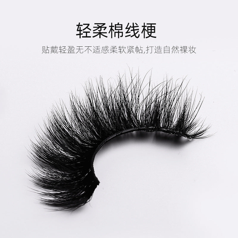 European and american false eyelashes 3dstereo hangable long and thick mink hair eyelashes one piece wholesale soft hair eye tail