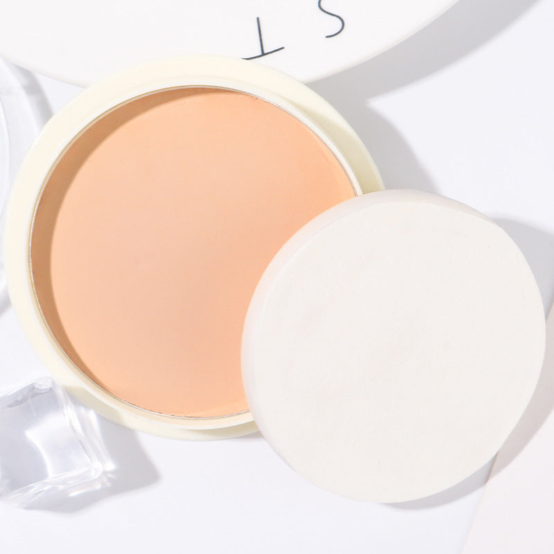 Lingdian soy milk powder cake female student affordable oil control makeup long-lasting invisible pores dry and wet dual-use dermabrasion large white cake