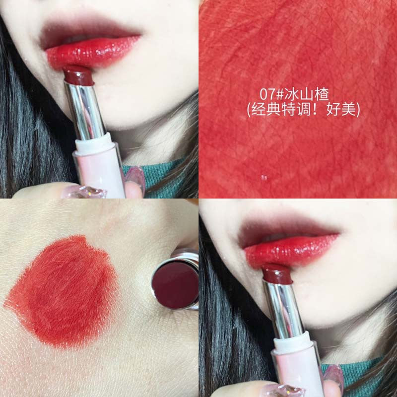 Herorange condensation lipstick moisturizing pure desire white boiled water nude pink whitening mirror water glossy lipstick