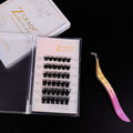 36 clusters of glue-free false eyelashes suit european and american curling self-adhesive removable thick eyelashes tweezers eyelash set