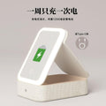 Portable makeup mirror with led light - compact, foldable, and stylish for travel, ins-inspired design, includes carrying case, perfect for dorms and students