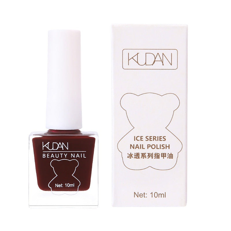Cool dan new arrival ice transparent nail polish no baking long-lasting quick-drying oily non-tearable jelly transparent nude nail polish