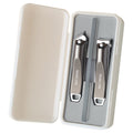 Wholesale angled edge nail clippers 3-piece set, manicure & pedicure tool kit with tin box, anti-splash nail clippers set