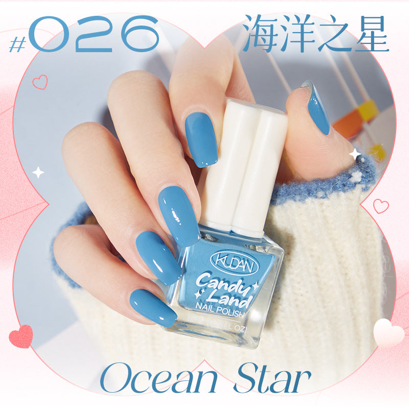 New water-based peel-off nail polish: long-lasting, quick-drying, no-bake, solid color, glitter, nude, and protective base coat - candyland collection