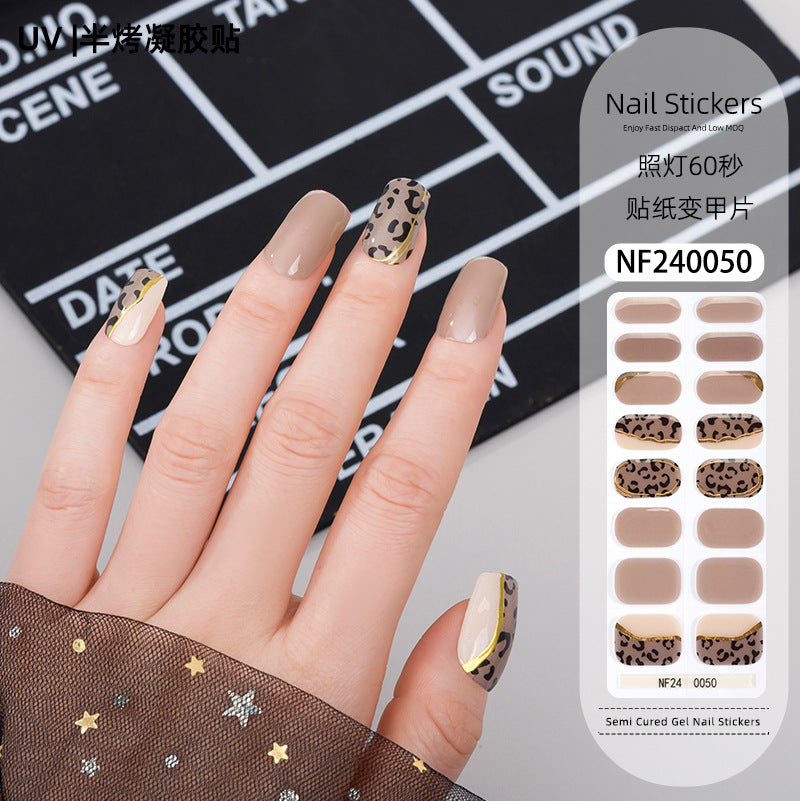 Zhengxiang custom gel nail art stickers - cat eye, glitter, 3d foil, french, uv light therapy, semi-cured nail stickers wholesale